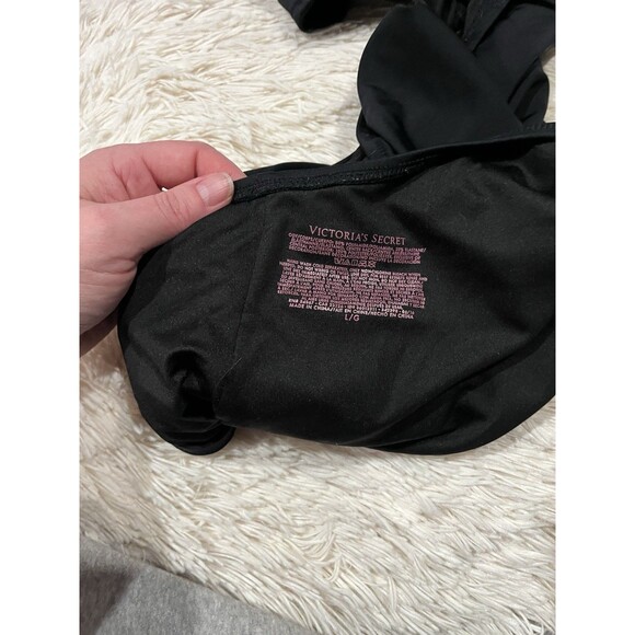 Victoria's Secret | Black One Piece Swimsuit Cheekie Size L | Net W Neon Accent - Picture 9 of 9